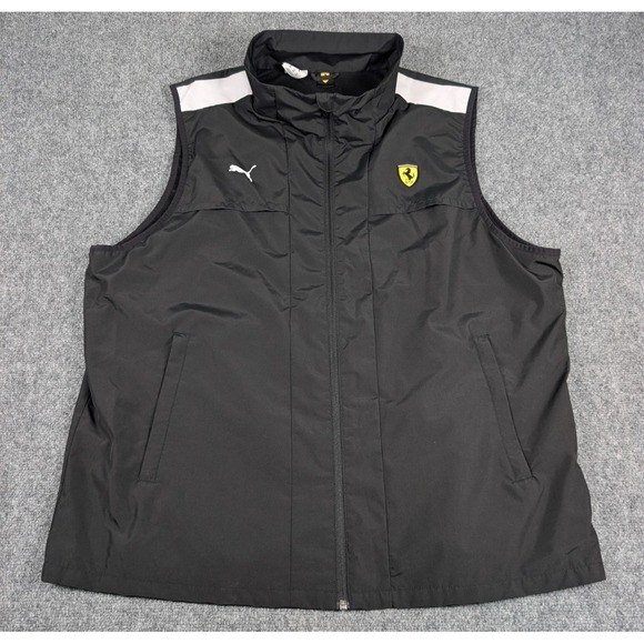 Puma Scuderia Ferrari Performance Vest Mens 2XL Black Full Zip Racing